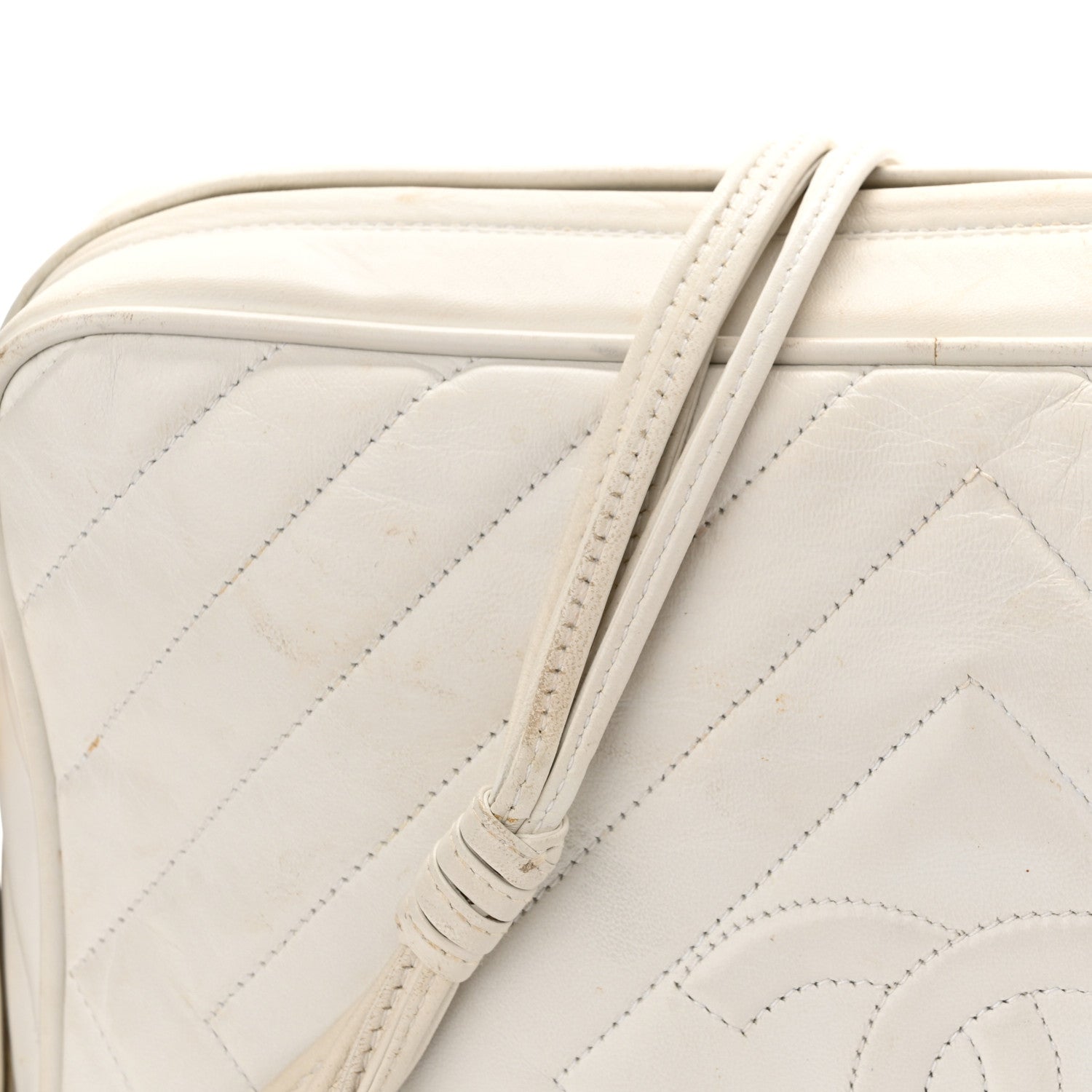 Chanel Lambskin Quilted CC Tassel Camera Case White 15 of 18