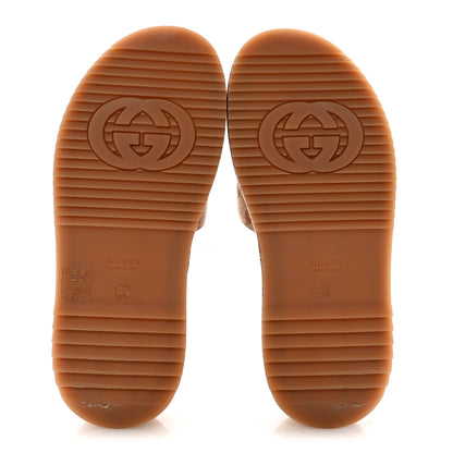 Gucci Canvas GG Monogram Angelina Platform Slide Sandals 38.5 Beige Ruggine 6 of 9