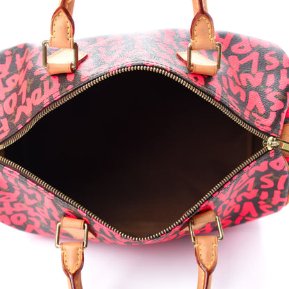Louis Vuitton Monogram Graffiti Speedy 30 Fuchsia 5 of 12