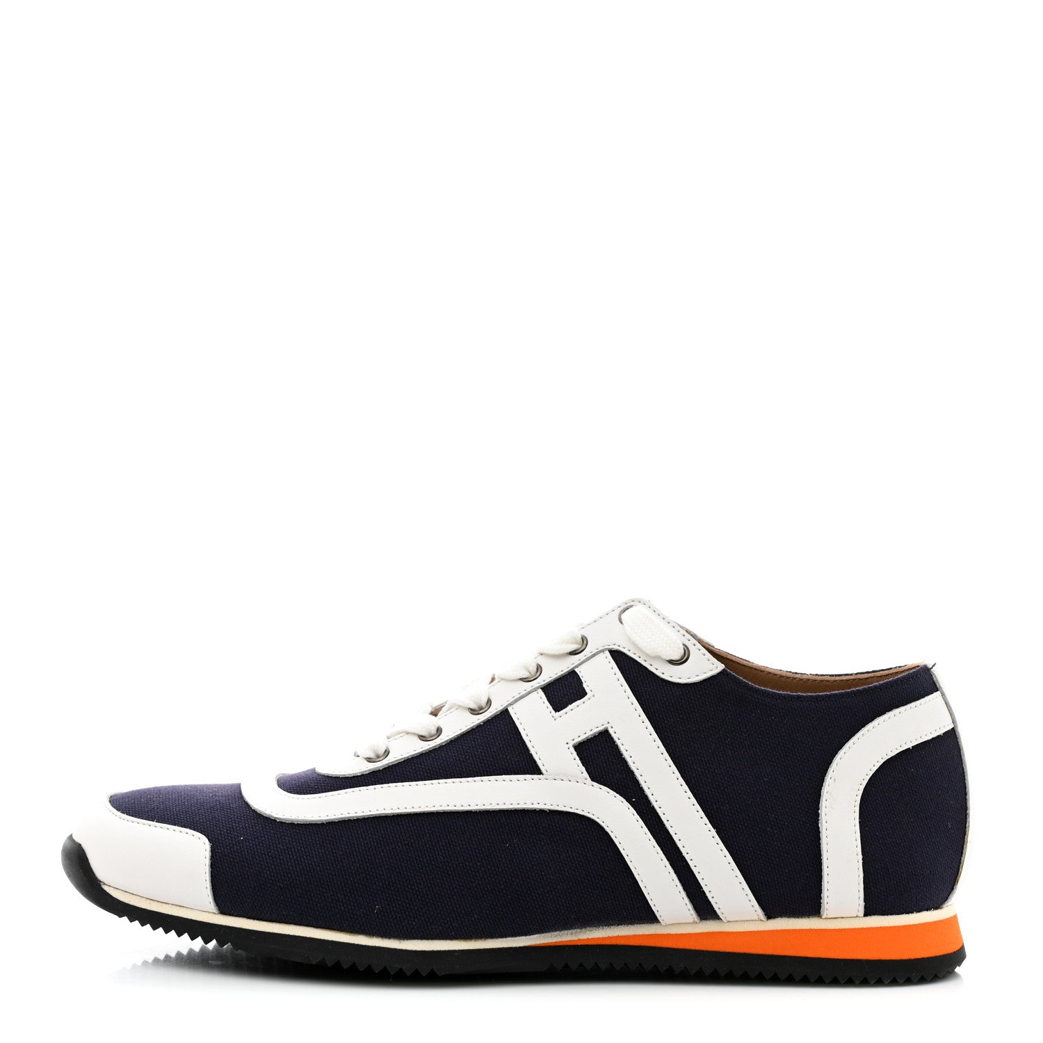 Hermes Cotton Calfskin Kool Sneakers 40 Indigo White 1 of 9