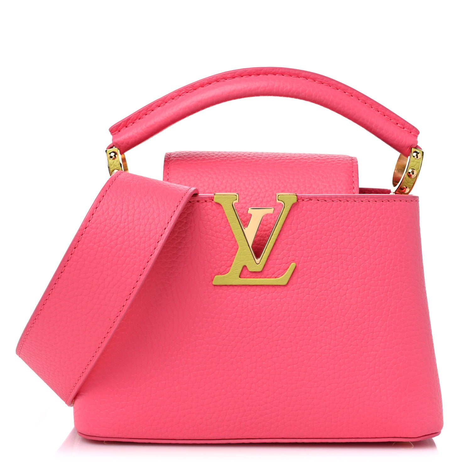 Louis Vuitton Taurillon Capucines Mini Dragon Fruit Pink Cedrat 1 of 8