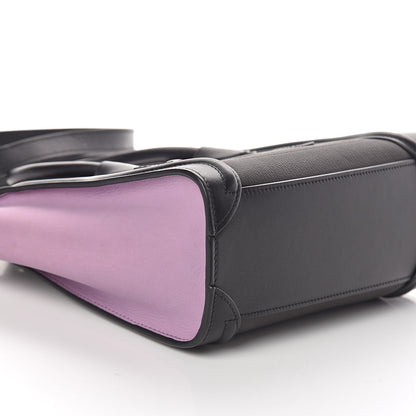 Celine Smooth Drummed Calfskin Tri-color Nano Luggage Anthracite 8 of 12