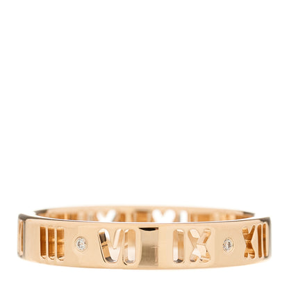 Tiffany 18K Rose Gold Diamond Atlas Pierced Ring 53 6.5 3 of 4