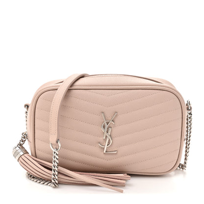 Saint Laurent Grain De Poudre Matelasse Monogram Mini Lou Camera Bag Marble Pink 1 of 11