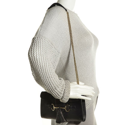 Gucci Calfskin Medium Emily Shoulder Bag Black 2 of 10