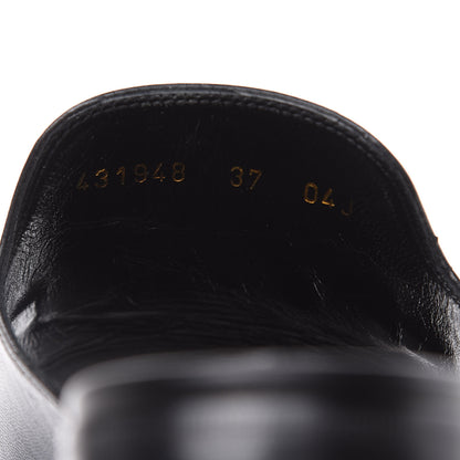 Gucci Malaga Kid Horsebit Slide Sandals 37.5 Black 8 of 11