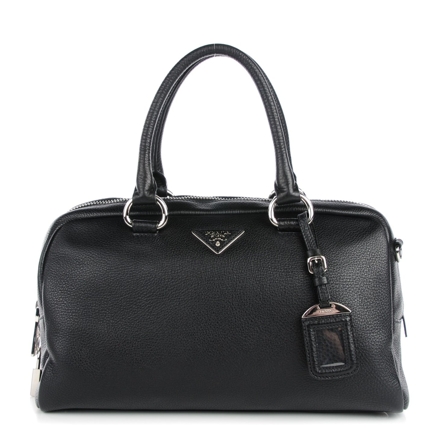 Vitello Daino Top Handle Bag Nero Black