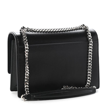 Saint Laurent Calfskin Monogram Sunset Chain Wallet Black 2 of 9