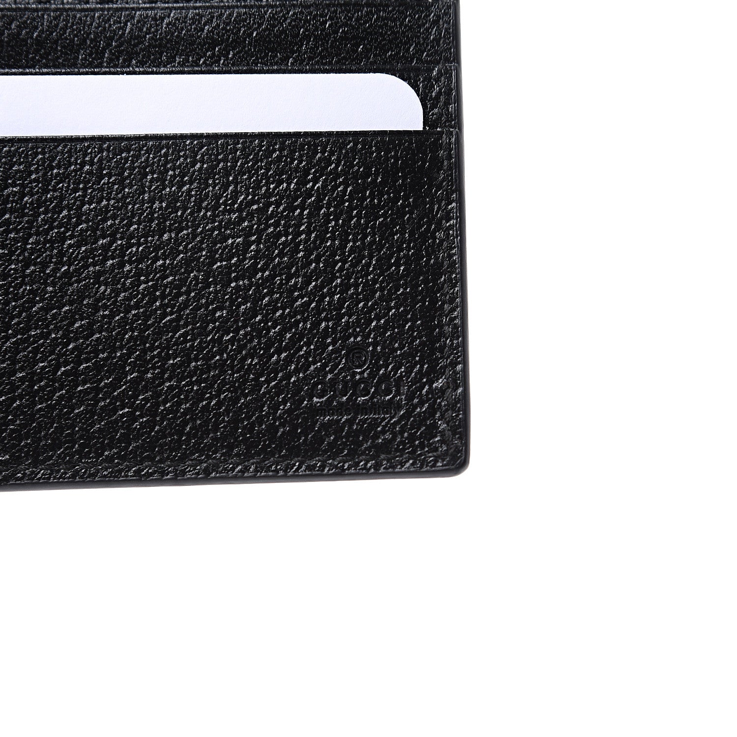 Gucci Calfskin Boar Effect GG Marmont Bi-Fold Wallet Black 5 of 7