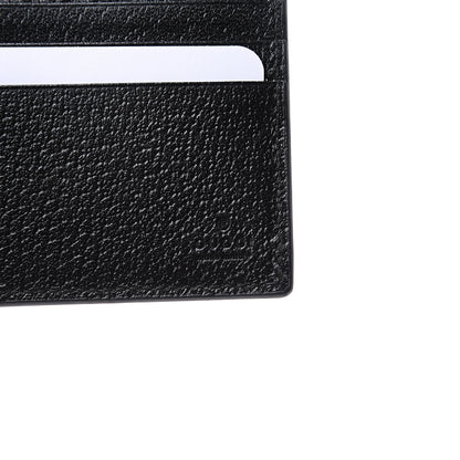 Gucci Calfskin Boar Effect GG Marmont Bi-Fold Wallet Black 5 of 7