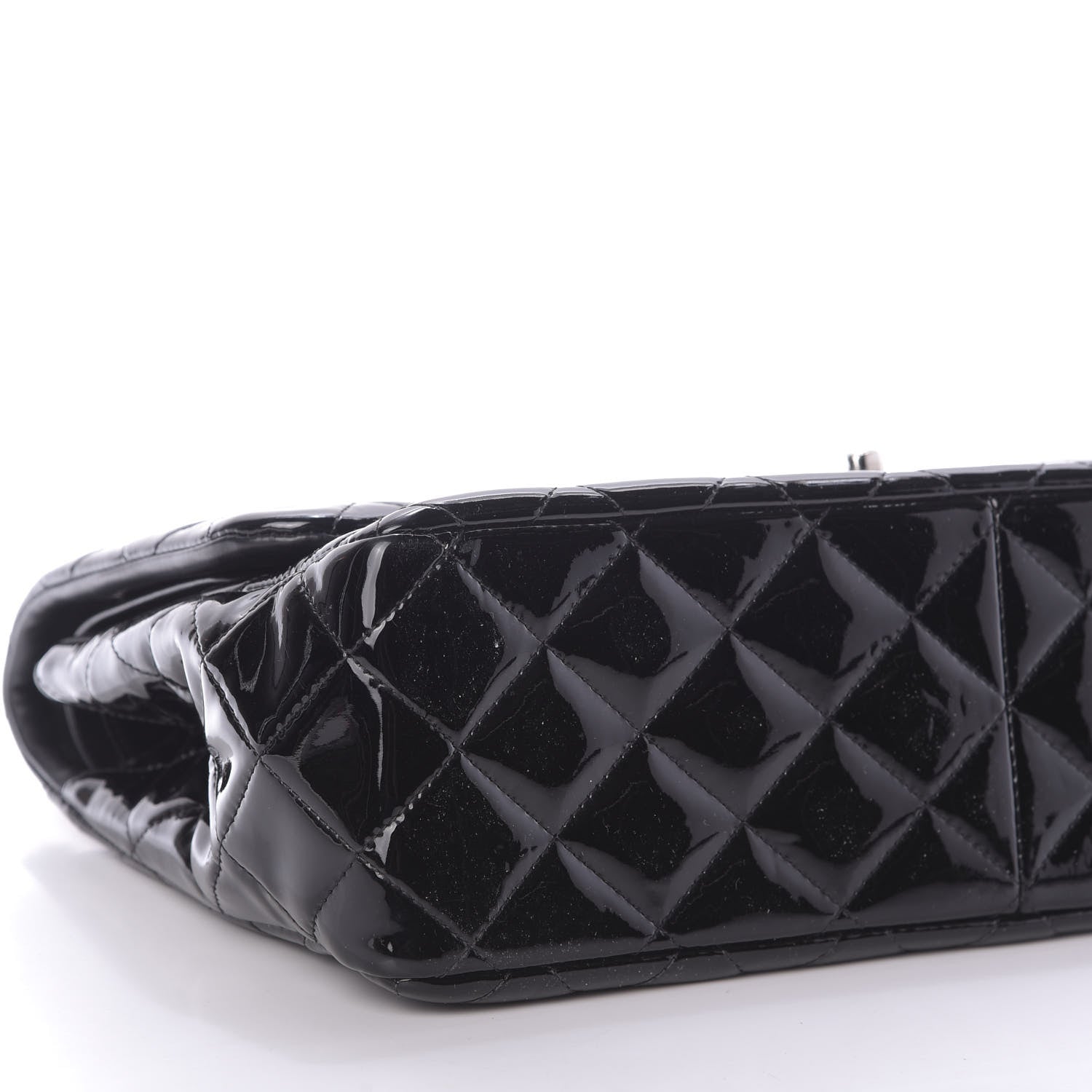 Chanel Patent Quilted Jumbo Double Flap Black 6 of 9
