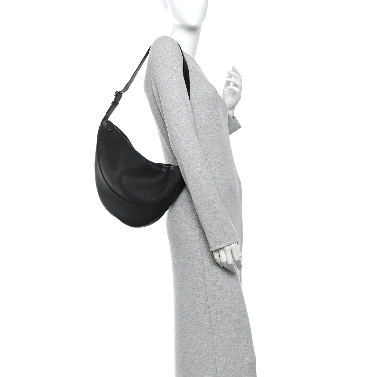 The Row Grained Calfskin Jouve Bag Black 2 of 9