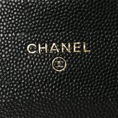 Chanel Caviar Quilted Medium Gusset Flap Wallet Black 6 of 8