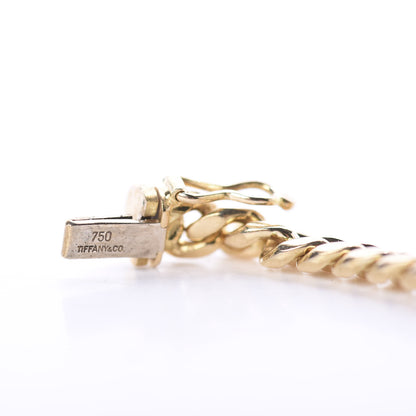 Tiffany 18K Yellow Gold Amethyst Citrine Tourmaline Aquamarine Link Chain Necklace 5 of 5