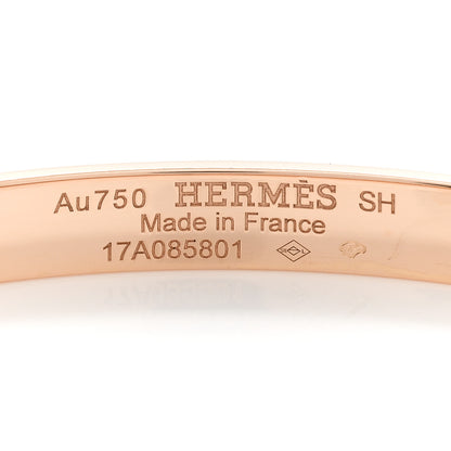 Hermes 18K Rose Gold Diamond PM Kelly Bracelet SH 3 of 3
