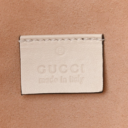 Gucci Calfskin Matelasse Mini GG Marmont Round Backpack White 6 of 9