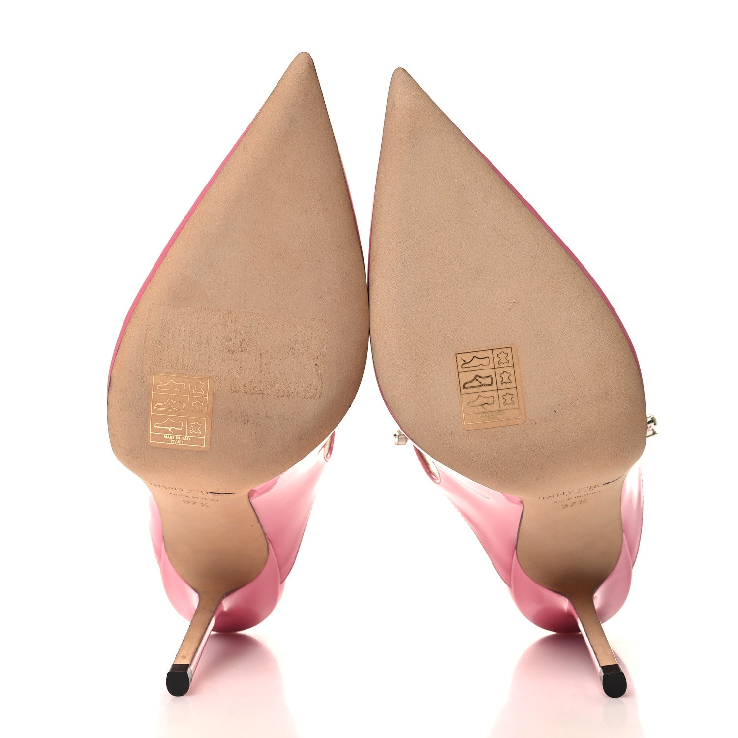 Jimmy Choo Patent Crystal Bing 100 Pumps 37.5 Candy Pink 5 of 7