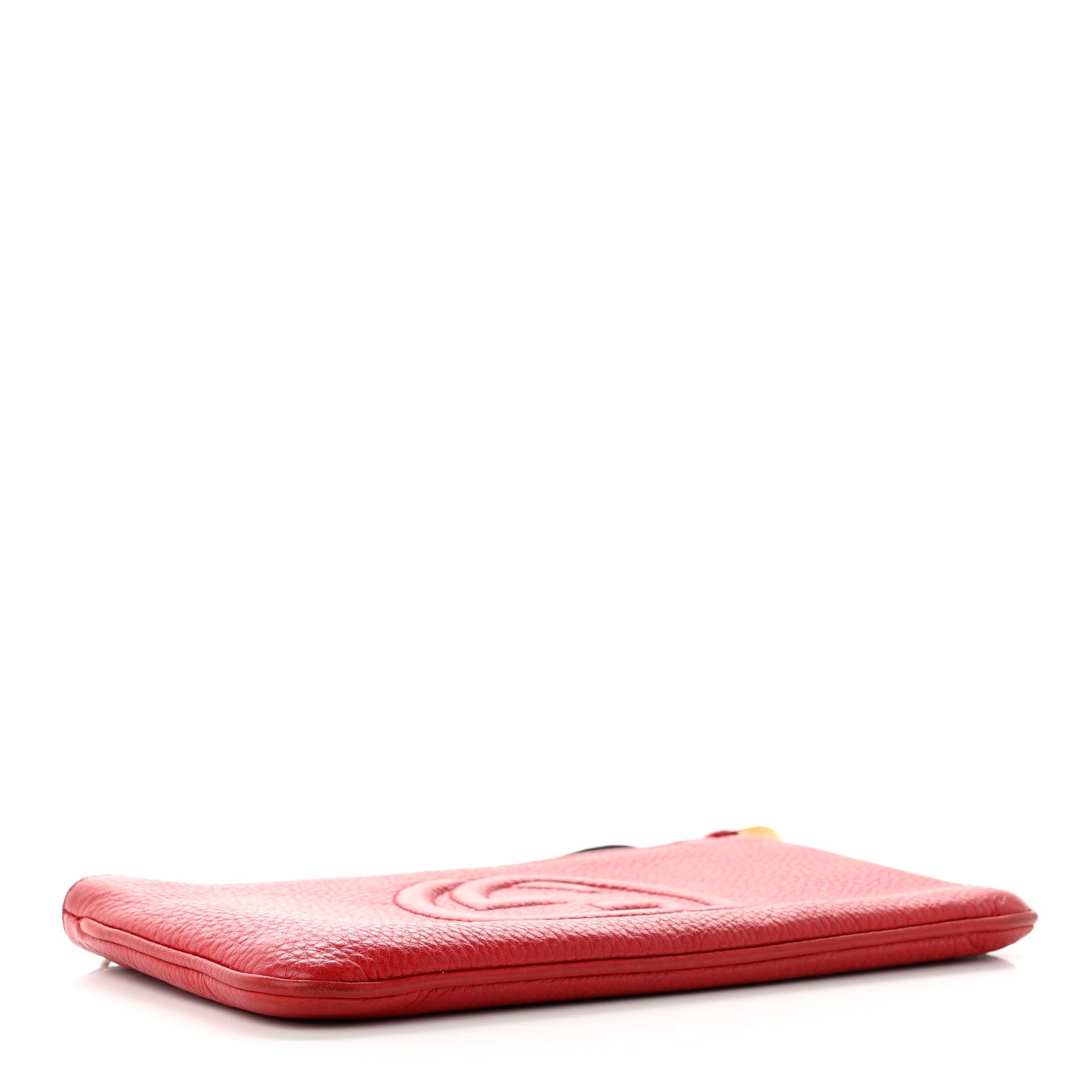 Gucci Pebbled Calfskin Soho Wristlet Vibrant Red 4 of 8