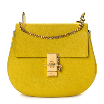 Chloe Grained Lambskin Drew Shoulder Bag Yellow 1 of 8
