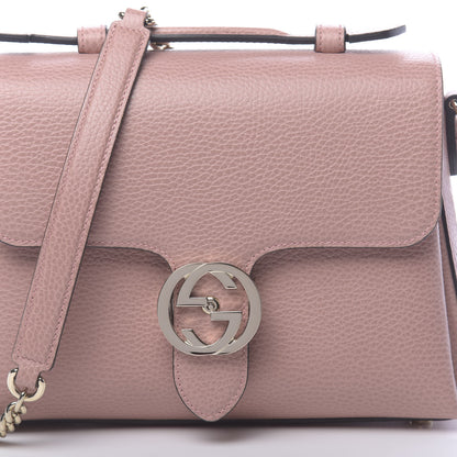 Gucci Dollar Calfskin Interlocking G Top Handle Shoulder Bag Soft Pink 8 of 10