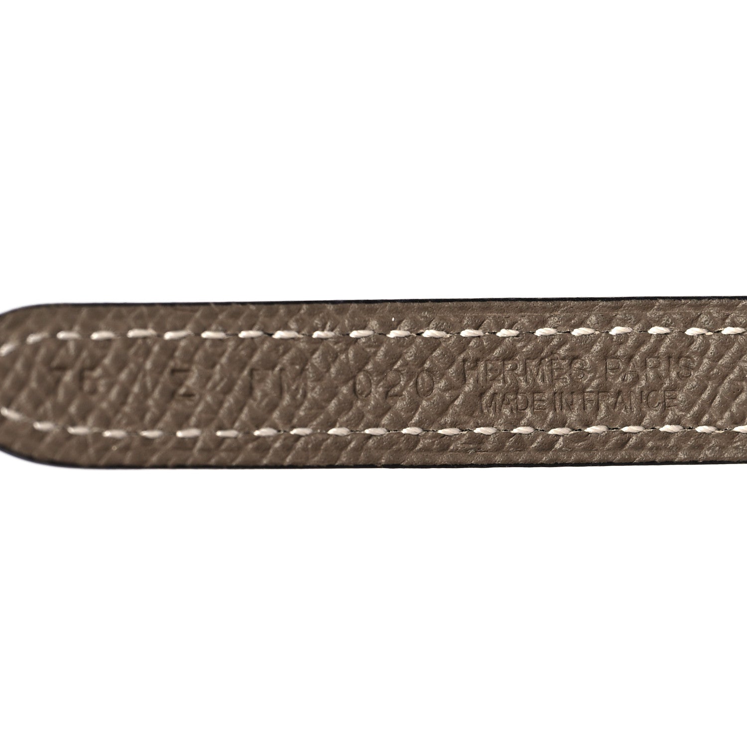 Hermes Epsom Swift Gourmette Equestre 13mm Belt 75 Black Etoupe 3 of 5