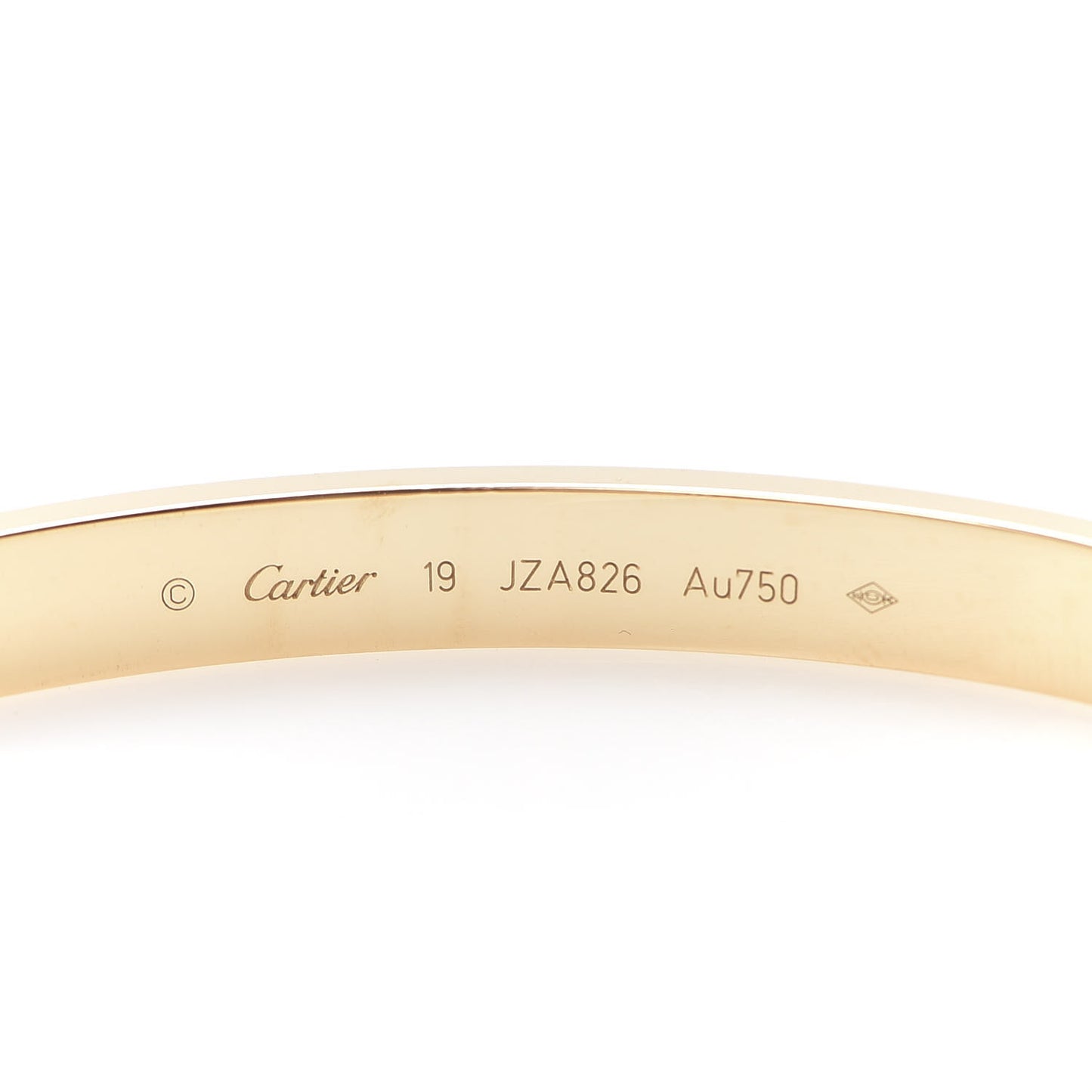 18K Yellow Gold LOVE Bracelet 19
