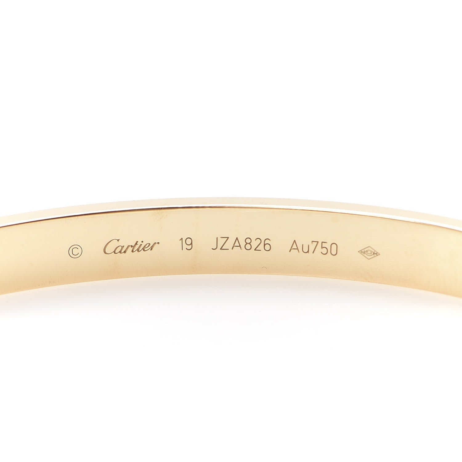 Cartier 18K Yellow Gold LOVE Bracelet 19 5 of 8