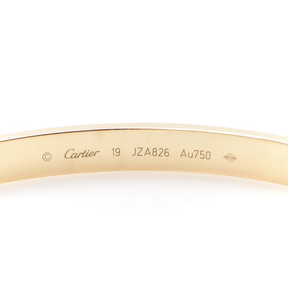 Cartier 18K Yellow Gold LOVE Bracelet 19 5 of 8