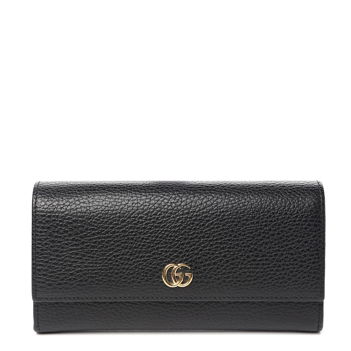 Dollar Calfskin GG Marmont Continental Wallet Black