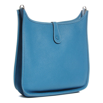 Hermes Taurillon Clemence Evelyne GM Blue Jean 3 of 13