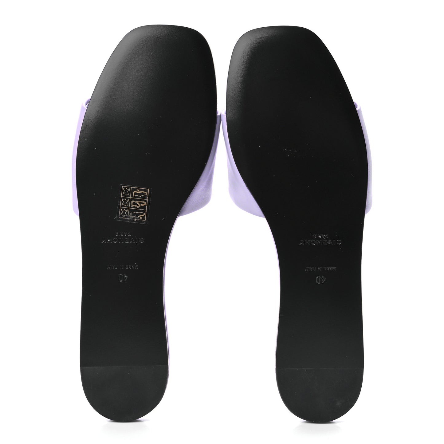 Lambskin 4G Flat Sandals 40 Lilac