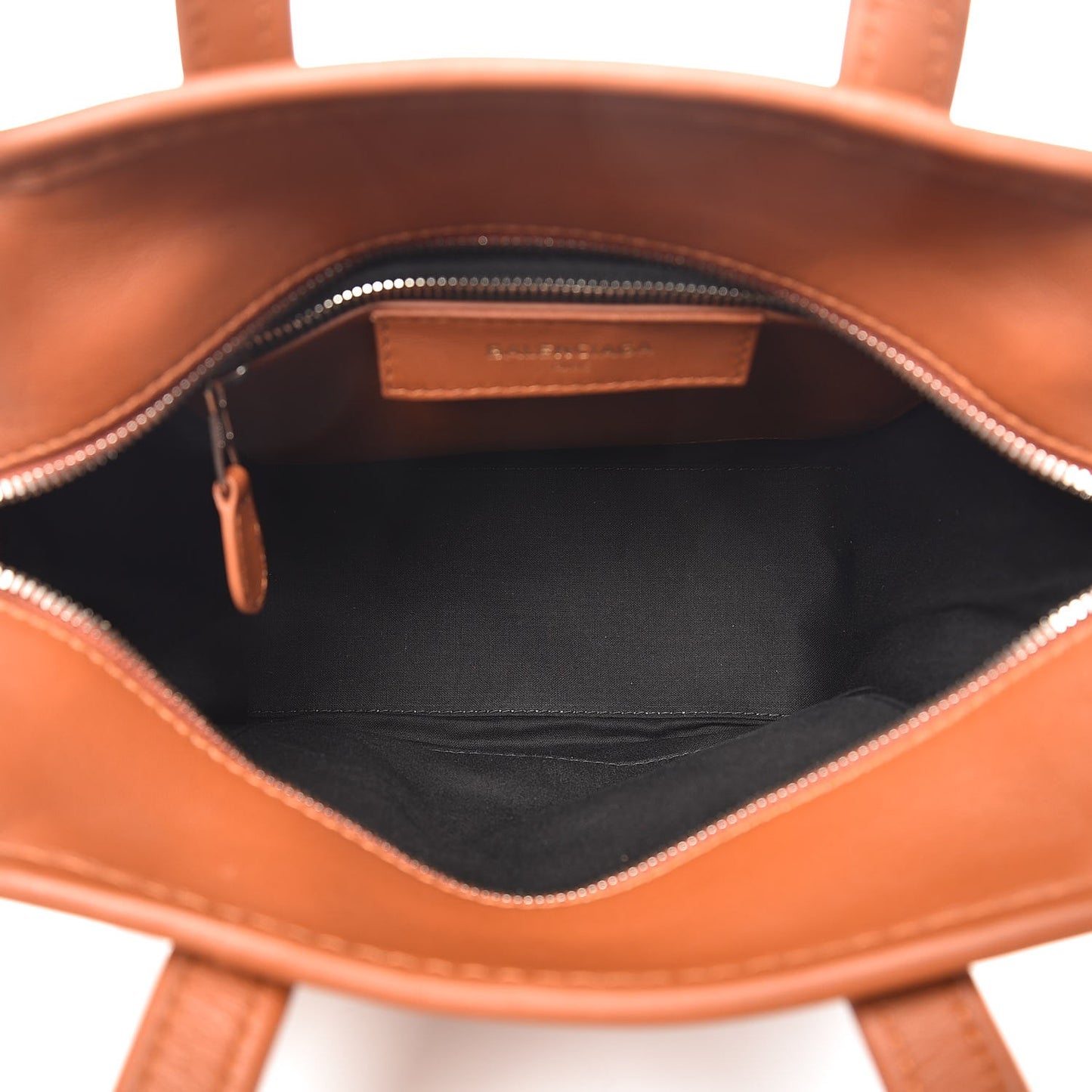Agneau XS Bazar Shopper Tote Marron Fauve