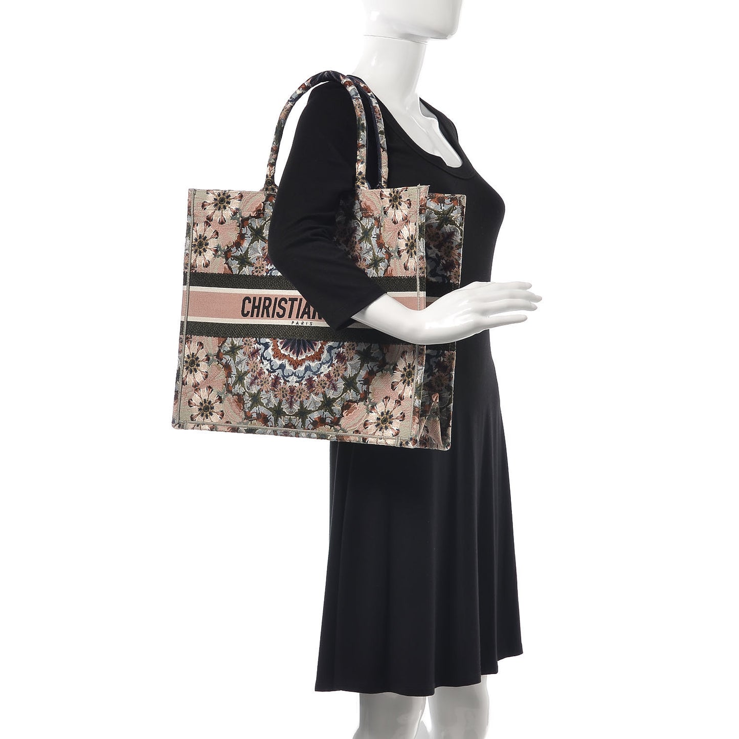Canvas Embroidered KaleiDioroscopic Book Tote Multicolor