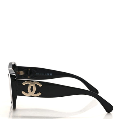 Chanel Acetate Butterfly Large CC Sunglasses 5492 Black 3 of 6