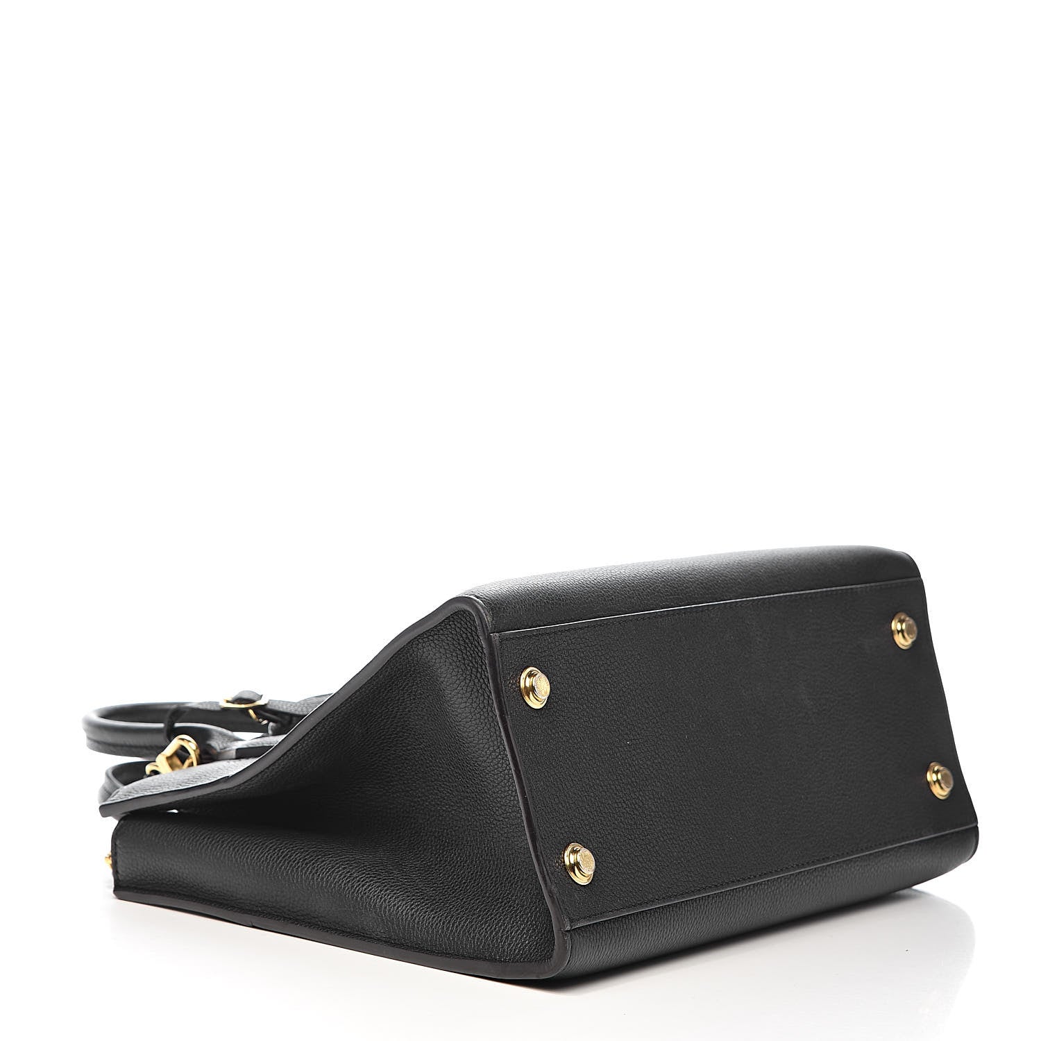 Louis Vuitton Calfskin Studded City Steamer MM Black 4 of 15