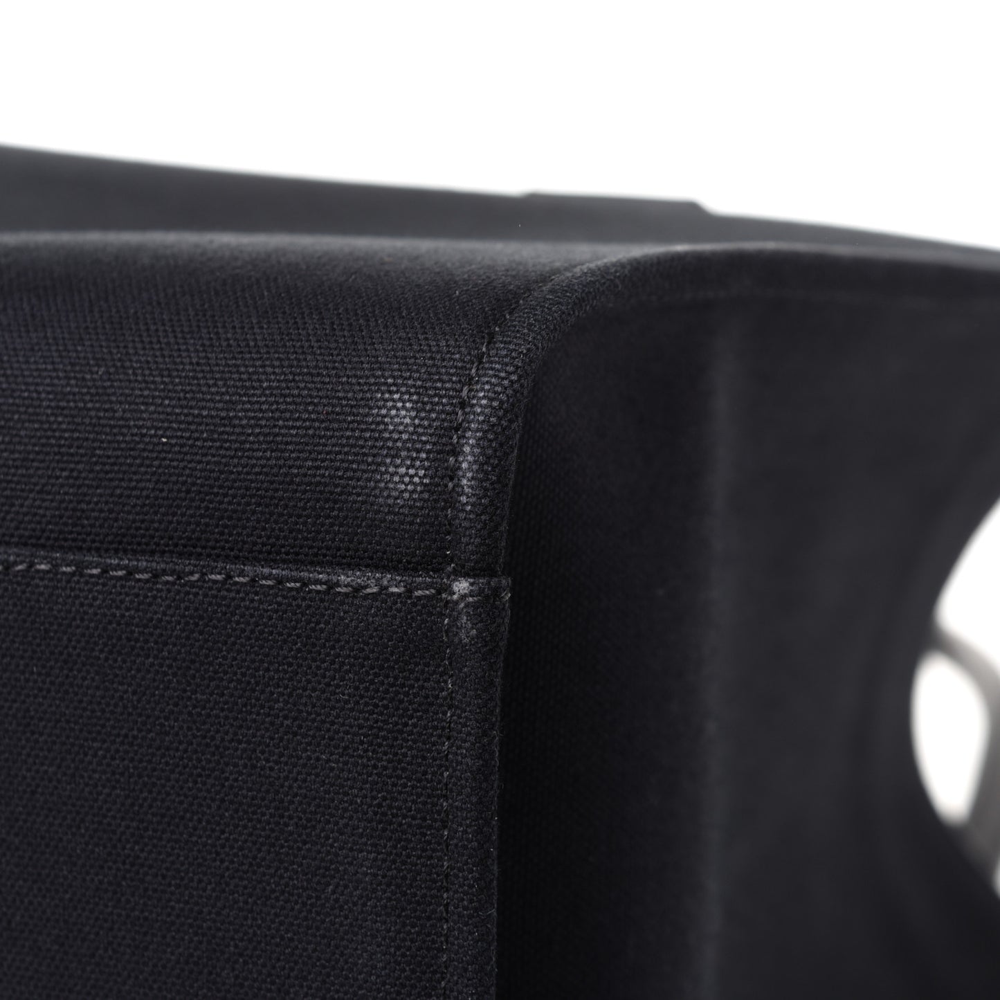 Canvas Suppler Calfskin Cabas GV Signature Tote Black