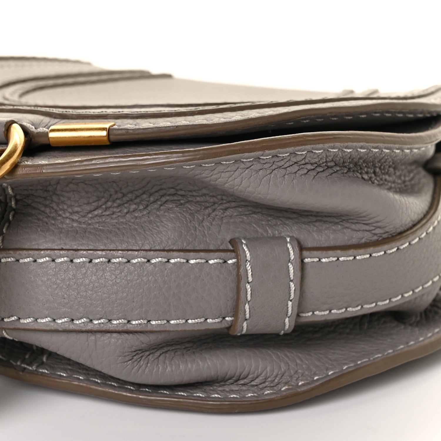 Chloe Calfskin Mini Marcie Round Crossbody Bag Cashmere Grey 6 of 8