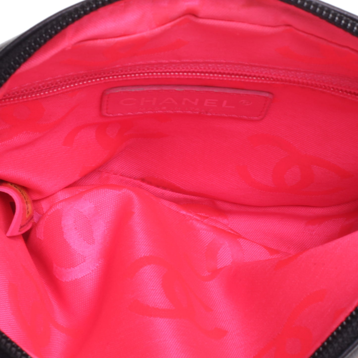 Calfskin Quilted Cambon Pochette Black