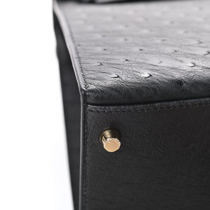 Hermes Ostrich Kelly Sellier 28 Black 11 of 13