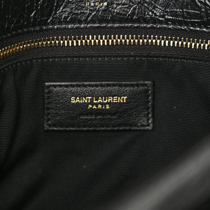 Saint Laurent Crinkled Calfskin Matelasse Monogram Medium Niki Chain Satchel Black 6 of 10