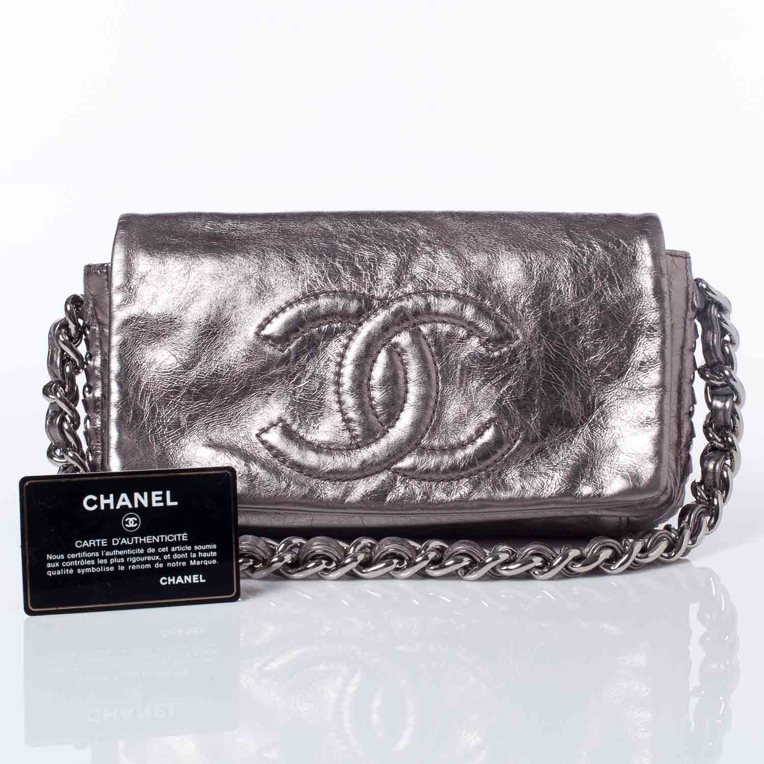 Chanel Leather Modern Chain Flap Bag Dark Silver 10 of 10