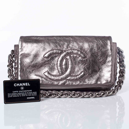Chanel Leather Modern Chain Flap Bag Dark Silver 10 of 10