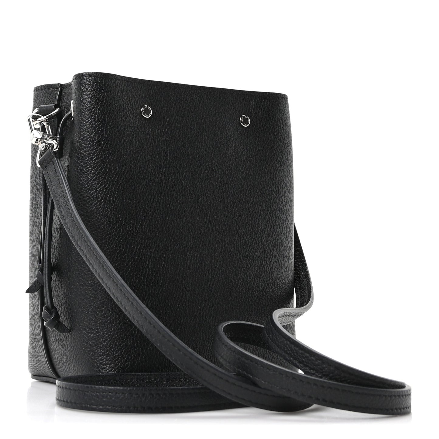 Calfskin Nano Lockme Bucket Black
