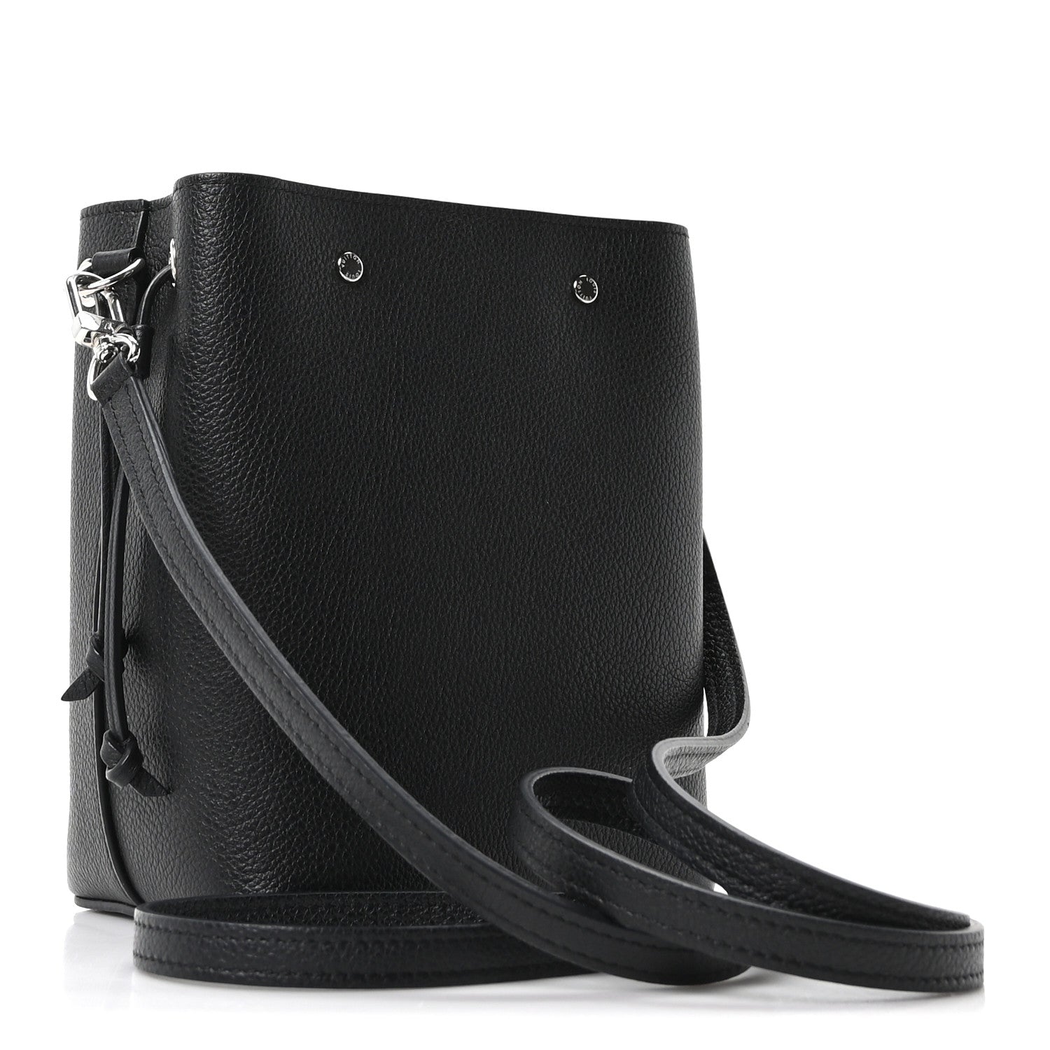 Louis Vuitton Calfskin Nano Lockme Bucket Black 2 of 8