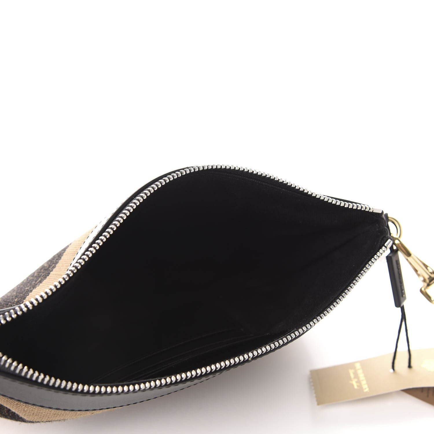Burberry Mega Check Peyton Crossbody Clutch Bag Black 5 of 11