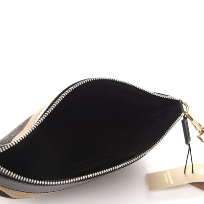 Burberry Mega Check Peyton Crossbody Clutch Bag Black 5 of 11