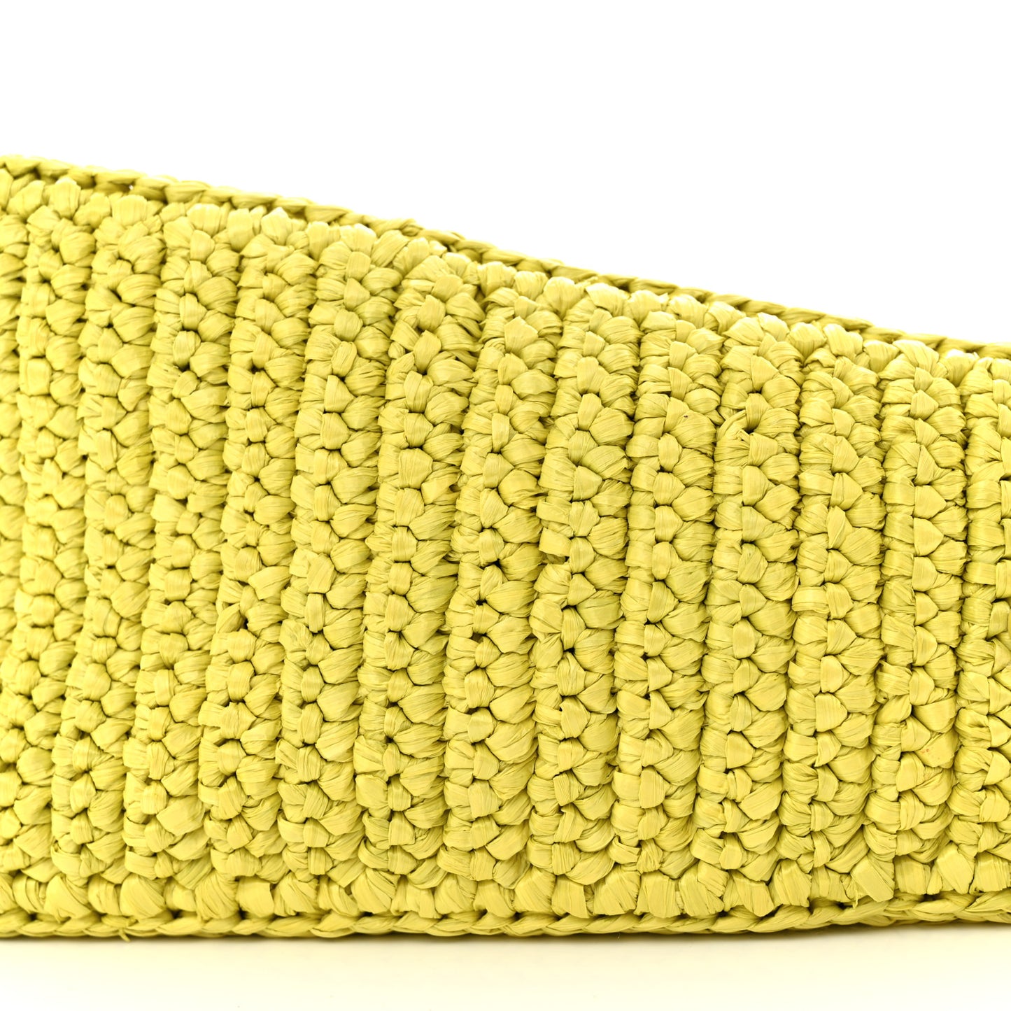 Yarn Raffia Effect Crochet Triangle Shoulder Bag Giallo