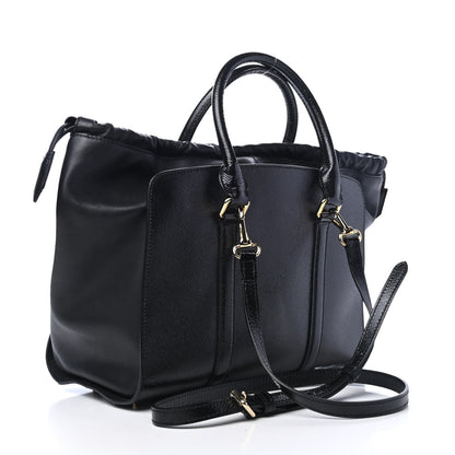 Burberry Patent Calfskin Medium Dinton Tote Black 2 of 4
