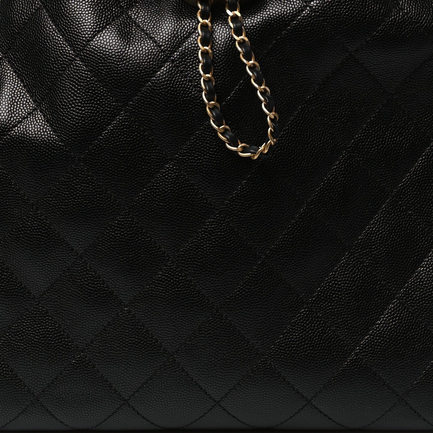 Caviar Quilted Medium Chanel 25 Handbag Black