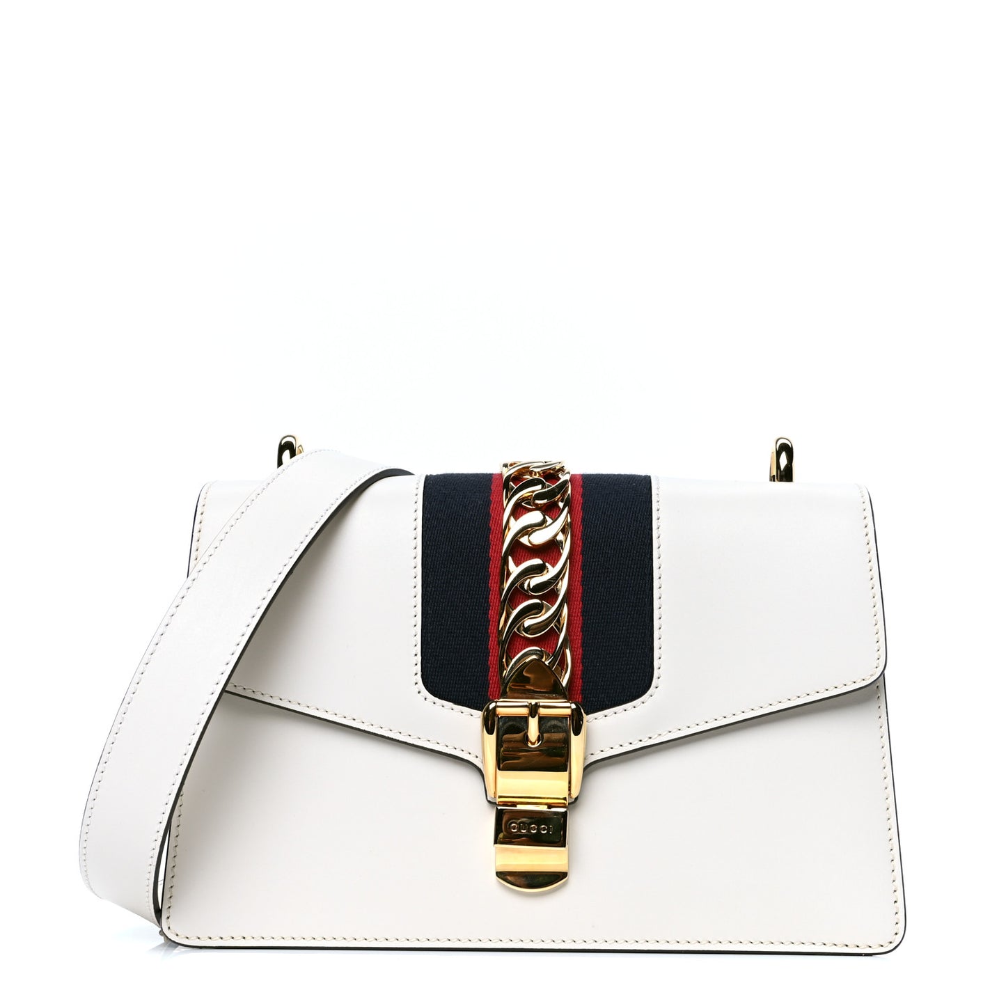 Calfskin Small Sylvie Shoulder Bag Off White